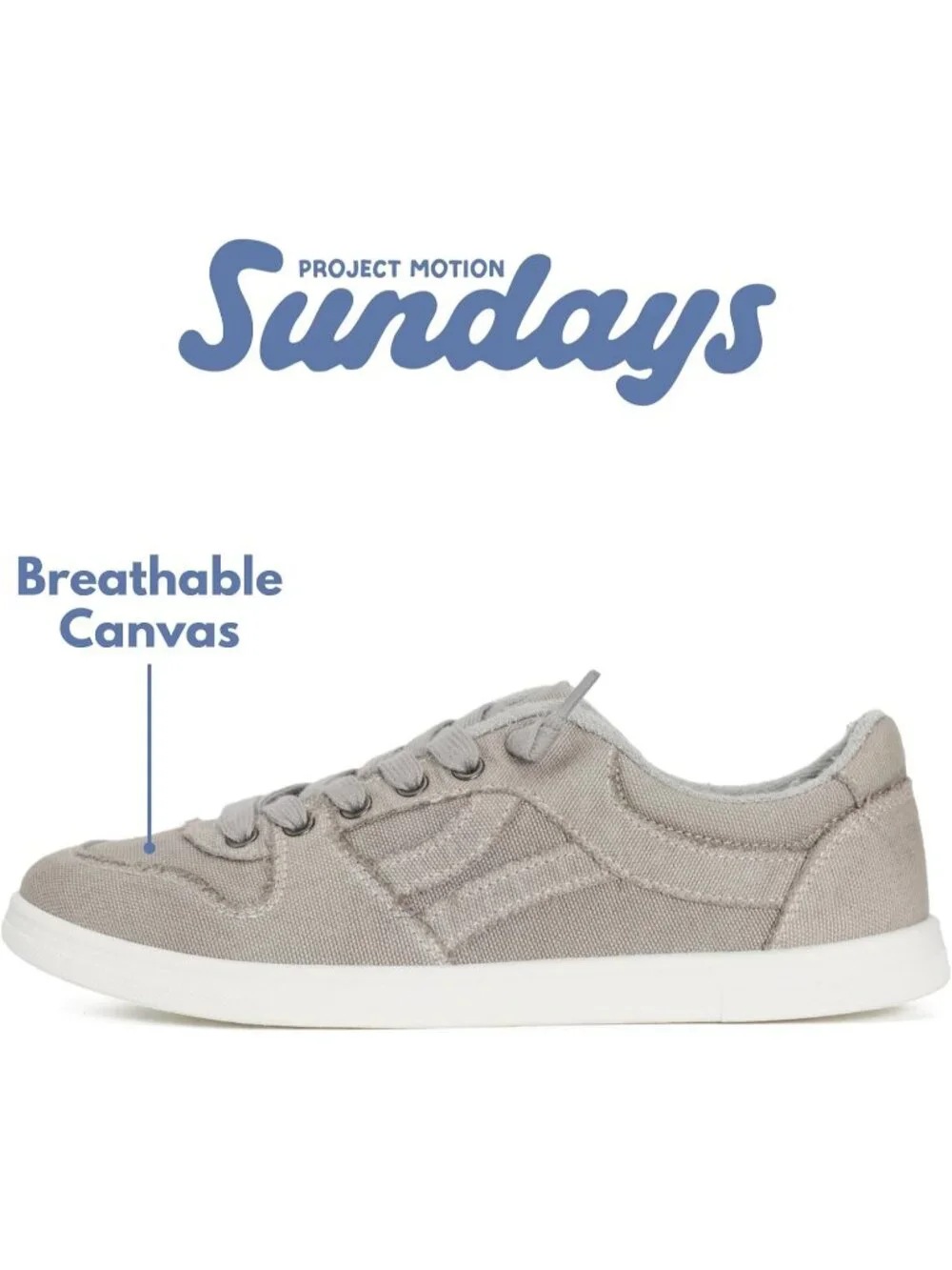 Women's Grey Comfortable Memory Foam Insole Non Slip and Lightweight Sneakers